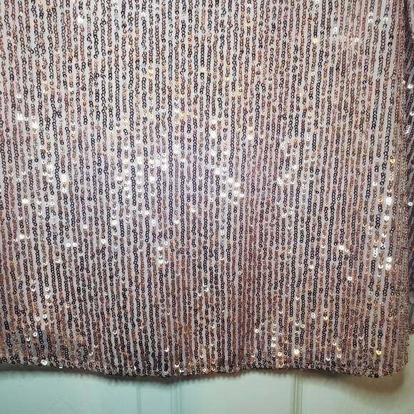 Loft Pink Sequin Top Sz S - Picture 3 of 9